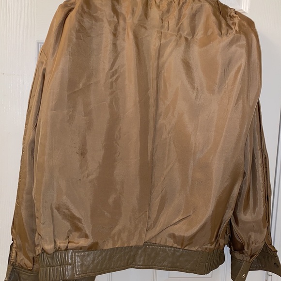 VINTAGE ECHTES LEDER Genuine Leather Motorcycle Bike Jacket. Zip front with snap - Picture 9 of 16